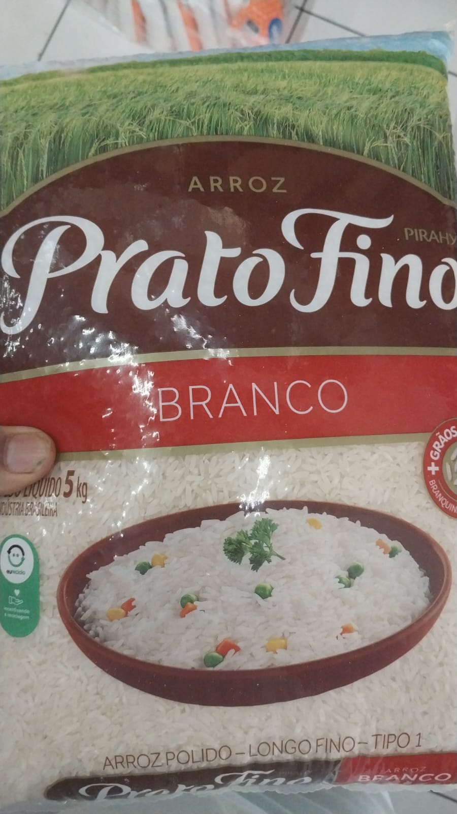 Arroz  parbolizado  prato fino branco parbolizado  tipo1 5kg