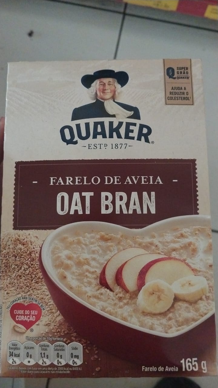 Farelo de aveia quaker oat bran 165 gr