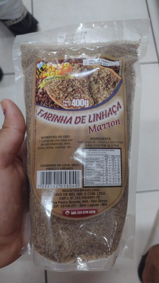 Farinha de linhaça marrom 400gr