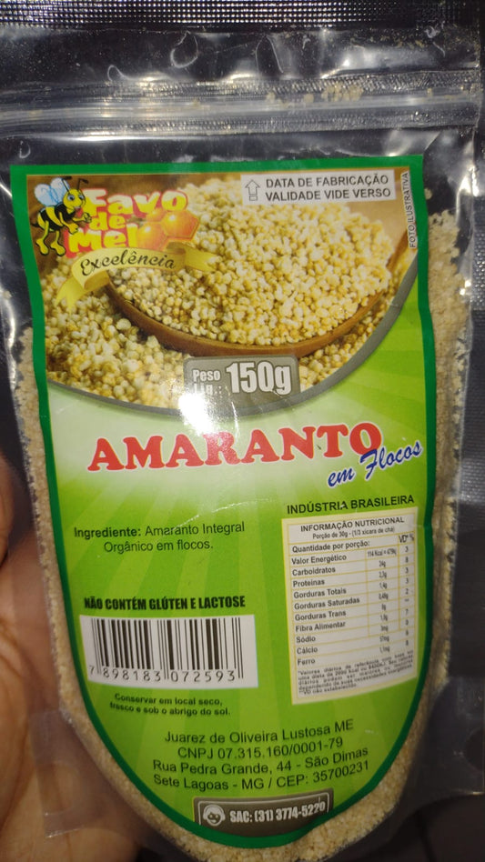 Amaranto em flocos favo de mel 150 gr