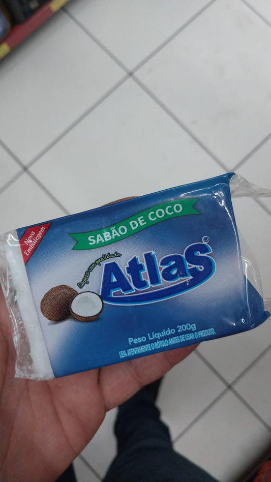 Sabão de coco atlas  barra 200 gr