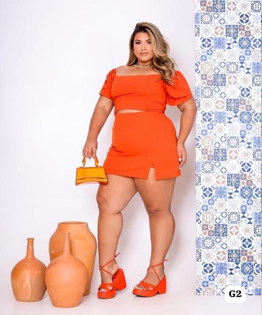 Variedades de vestido e conjunto Plus Size amr ros