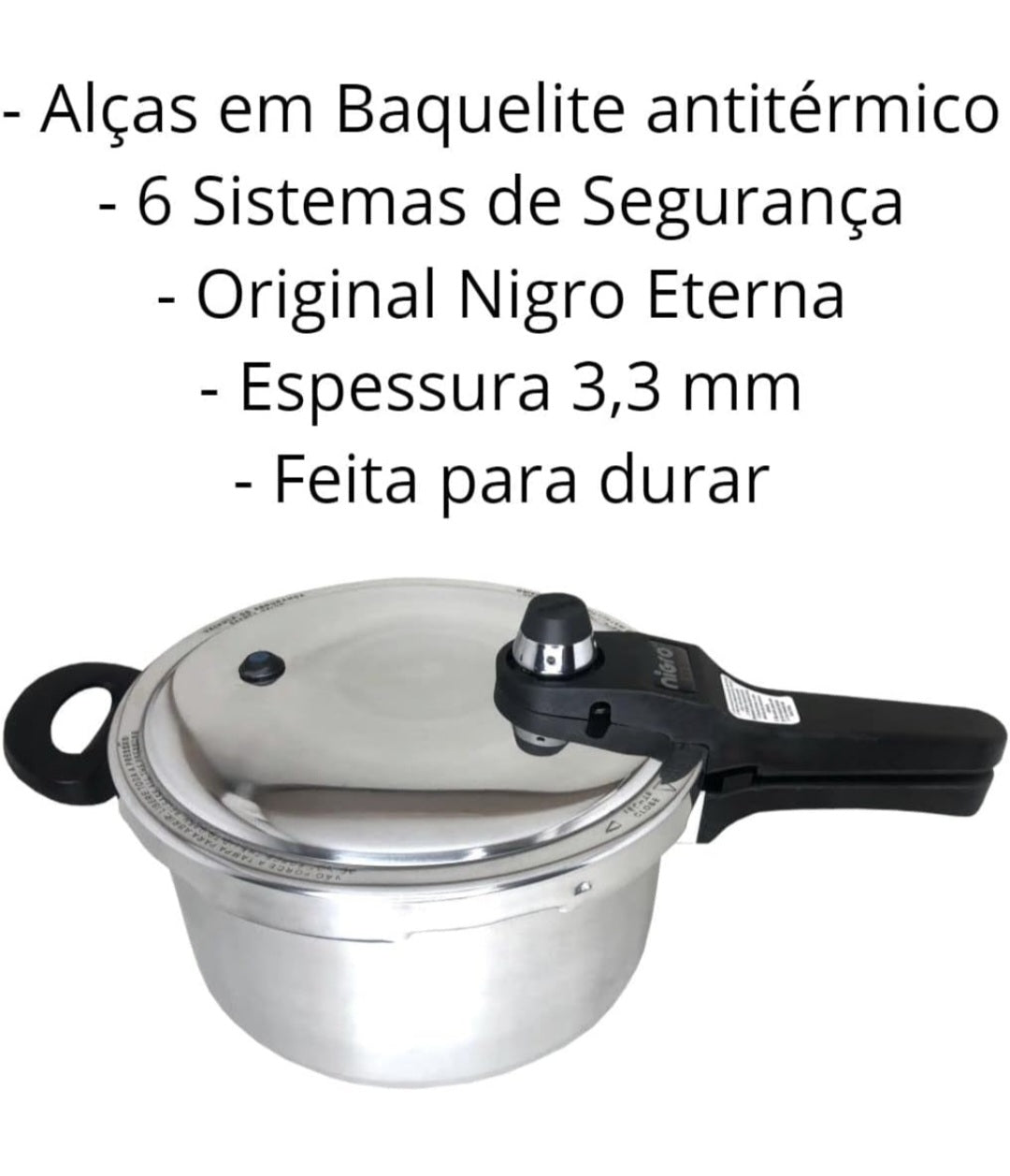 Panela de pressão nigro eterna polida 6lts A