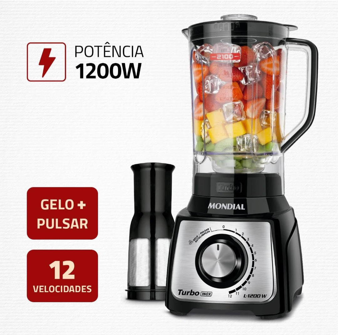 Liquidificador Mondial turbo preto  127 volts