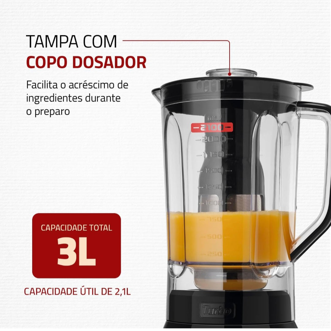 Liquidificador Mondial turbo preto  127 volts